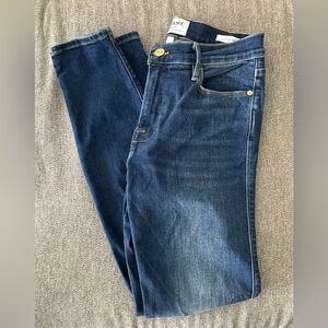 Women’s Frame Le High Skinny Stretch Jeans Dark Blue Wash